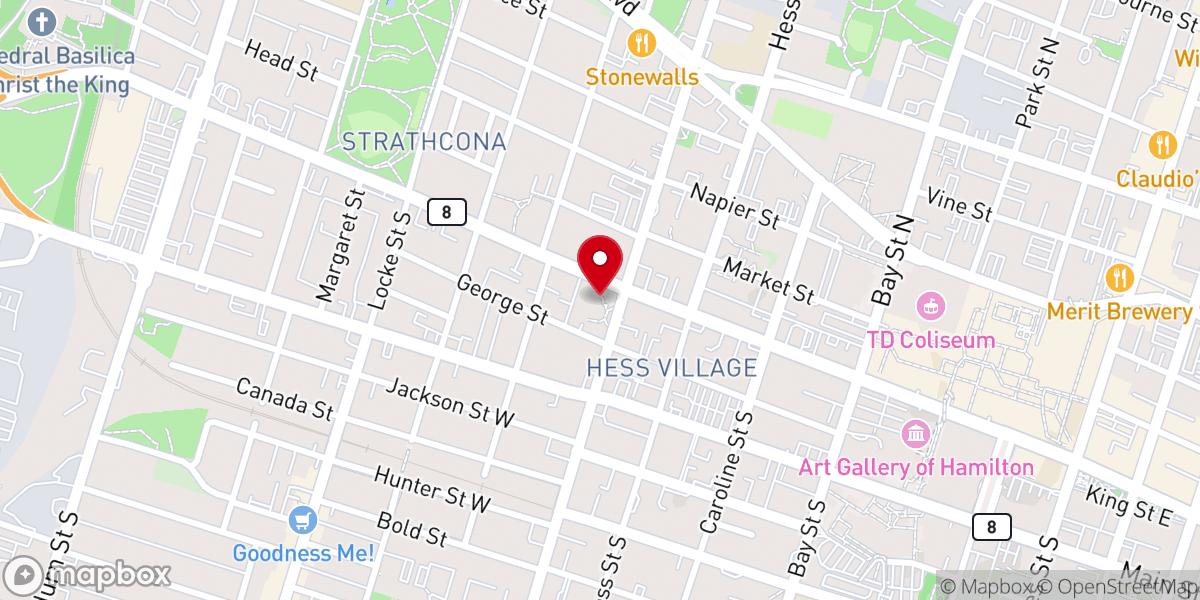 Map showing location of Ancient & Accepted Scottish Rite of Freemasonry of Canada