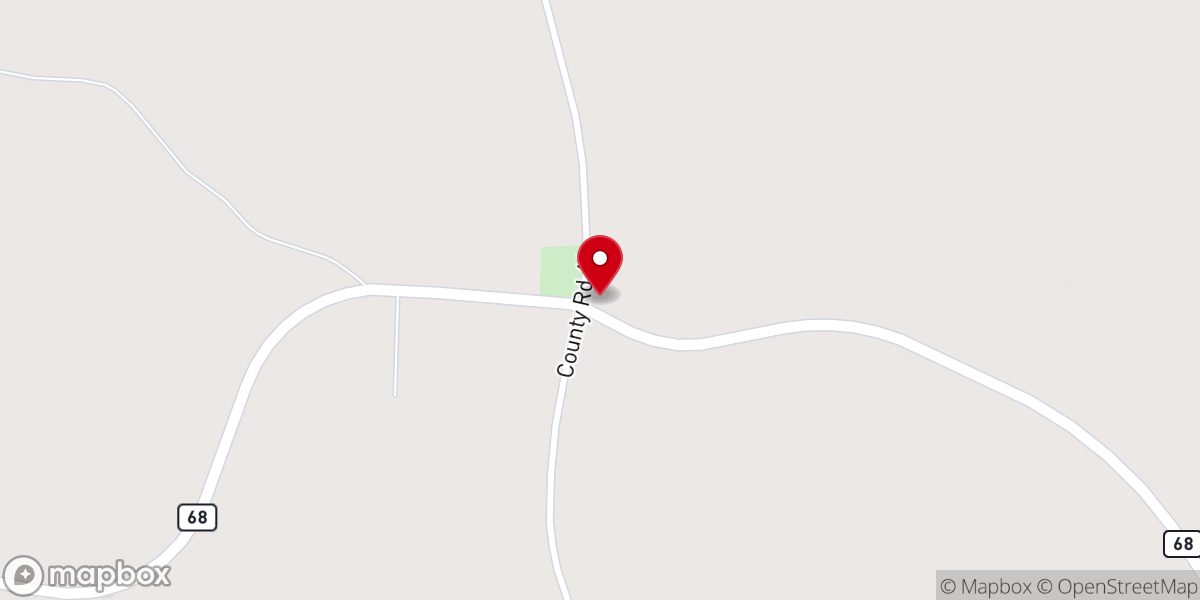 Map showing location of Peniel Baptist Church