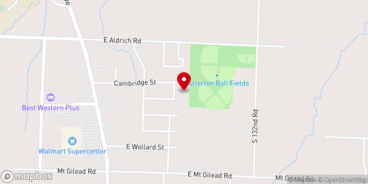 Map showing location of Wellspring Baptist Fellowship