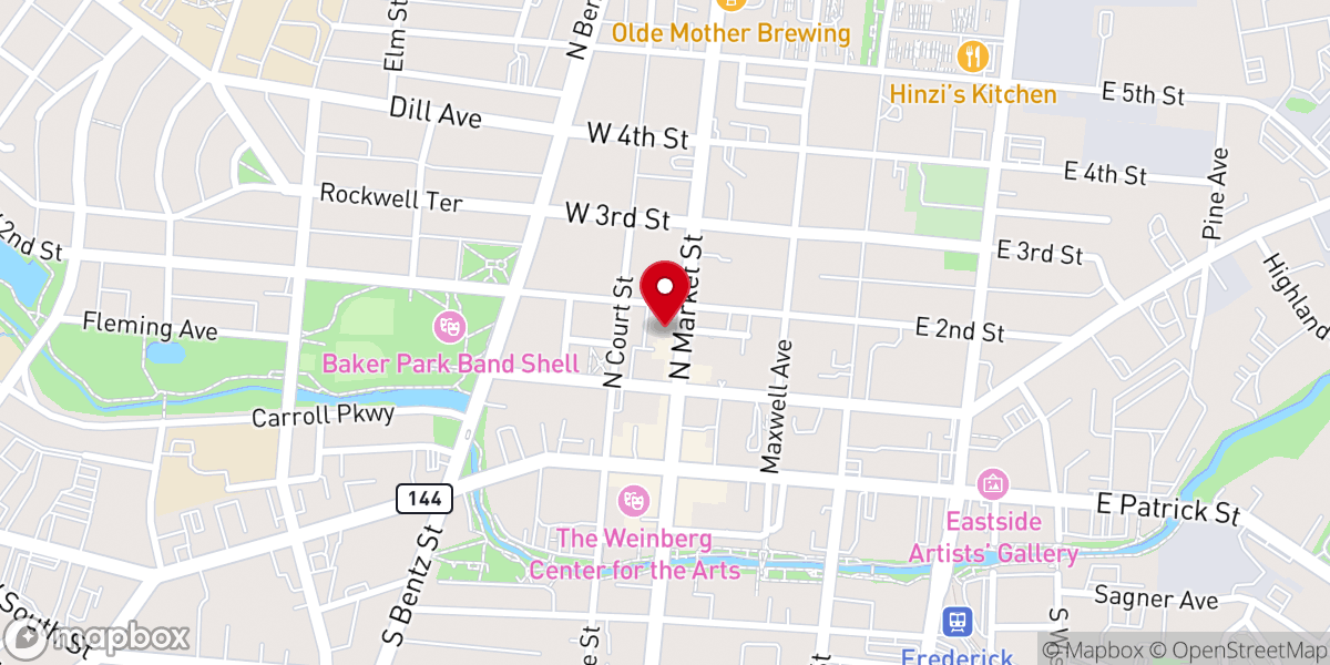 Map showing location of Centennial Memorial United Methodist Church