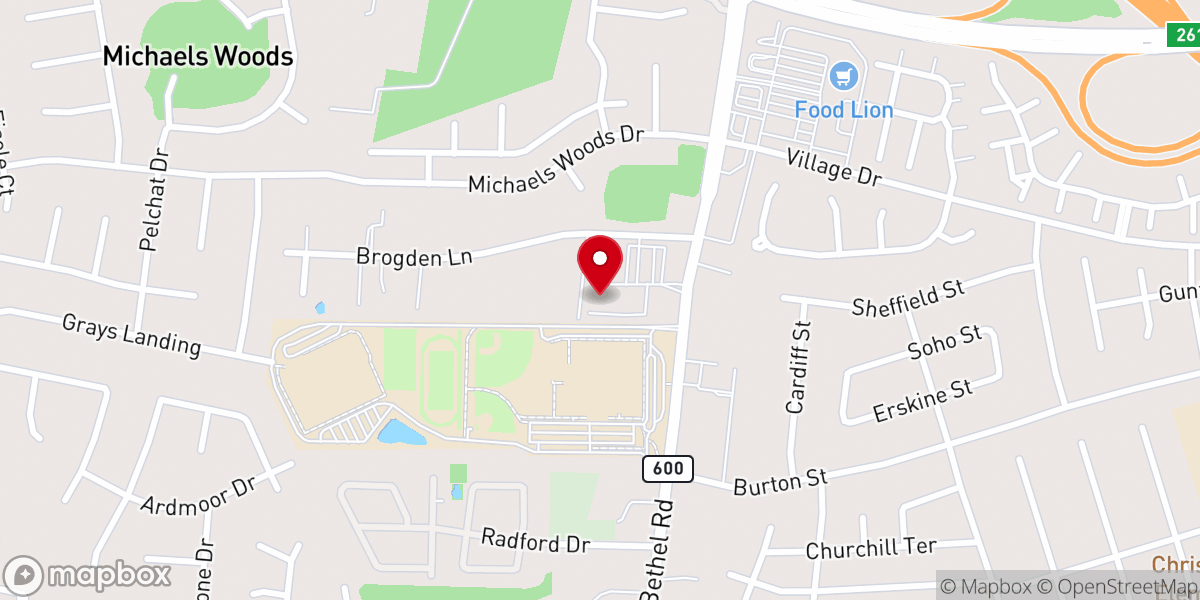 Map showing location of Refuge Nation Church