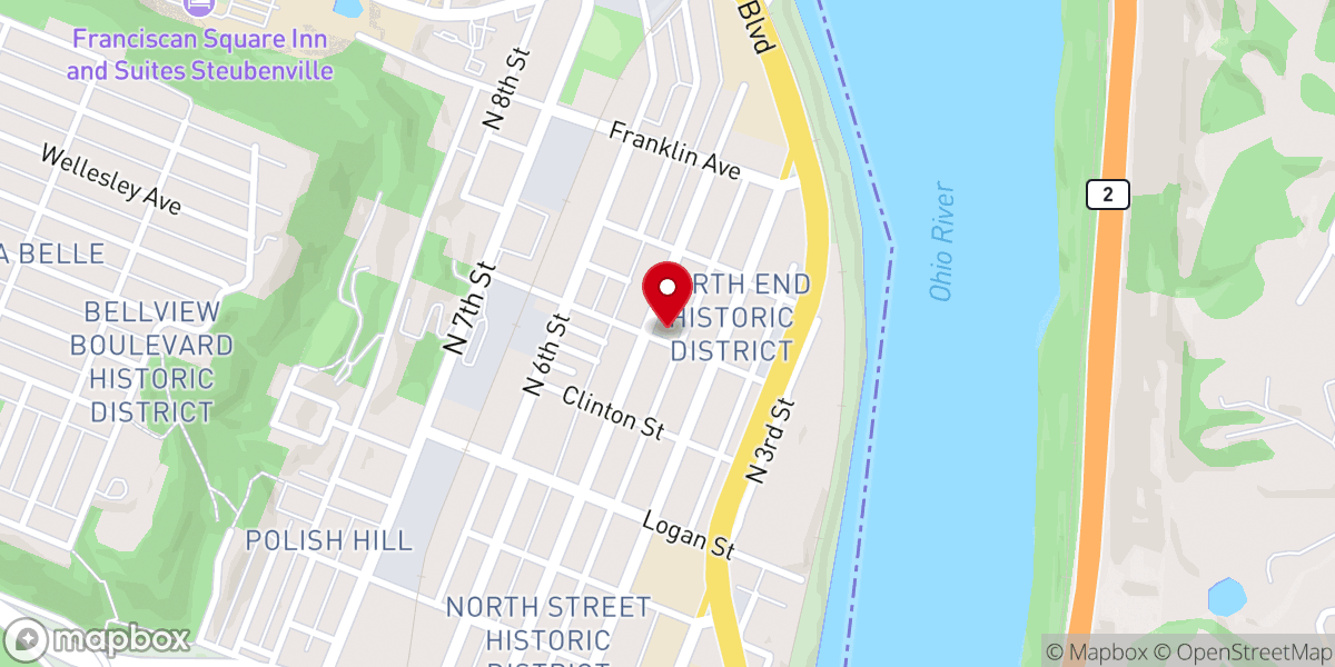 Map showing location of Mt. Carmel Community Baptist Church