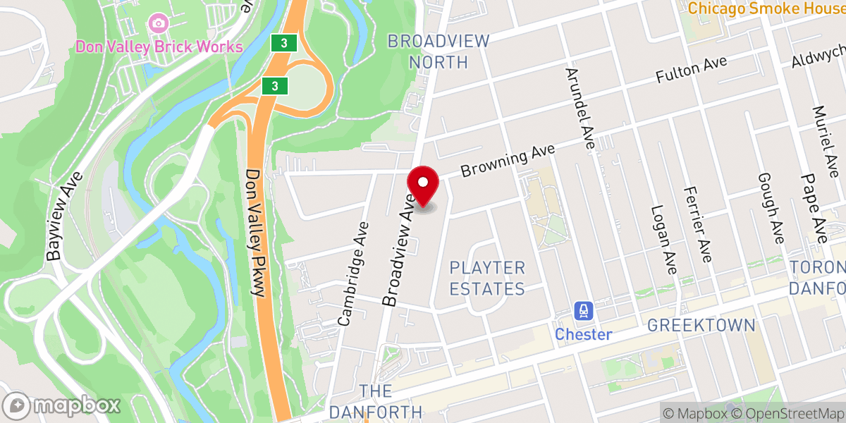 Map showing location of Christ Church Toronto
