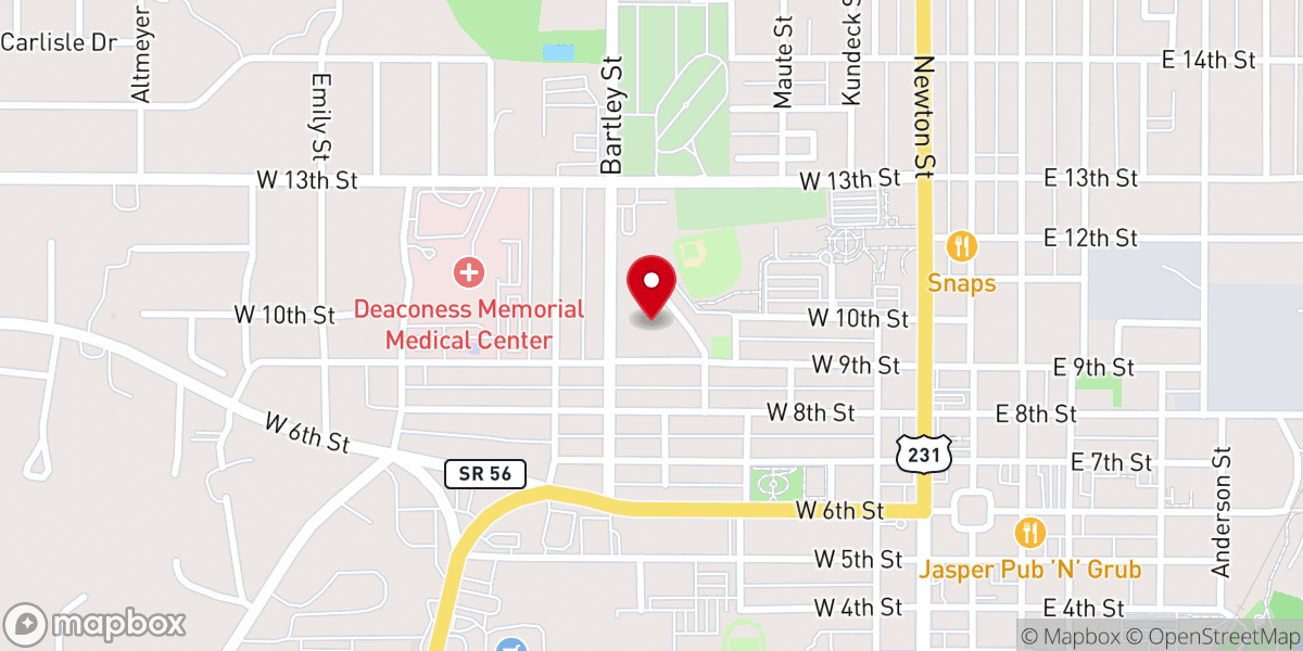 Map showing location of Cathedral Health Care Center
