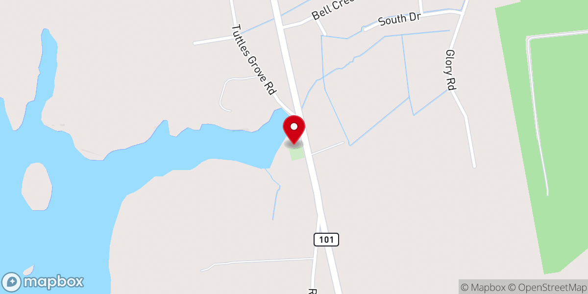 Map showing location of Tattles Grove Church