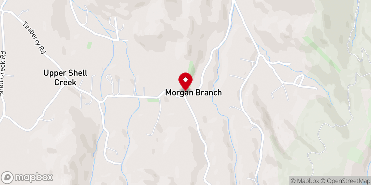 Map showing location of Morgans Chapel