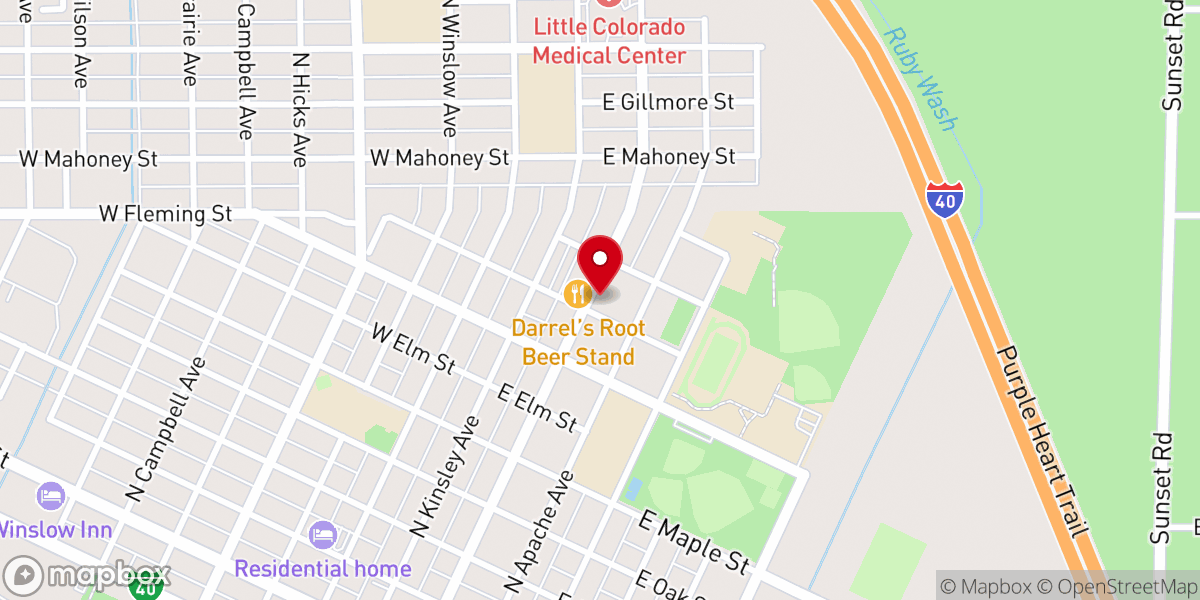 Map showing location of The United Pentecostal Church of Winslow