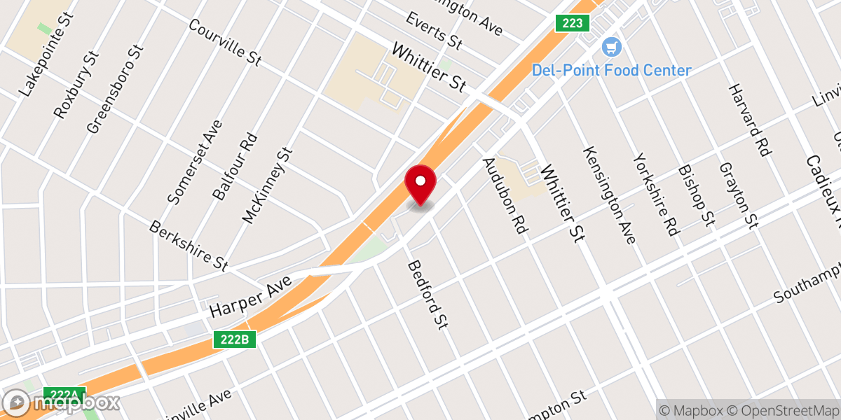 Map showing location of Gospel Chapel church of Detroit,MEC