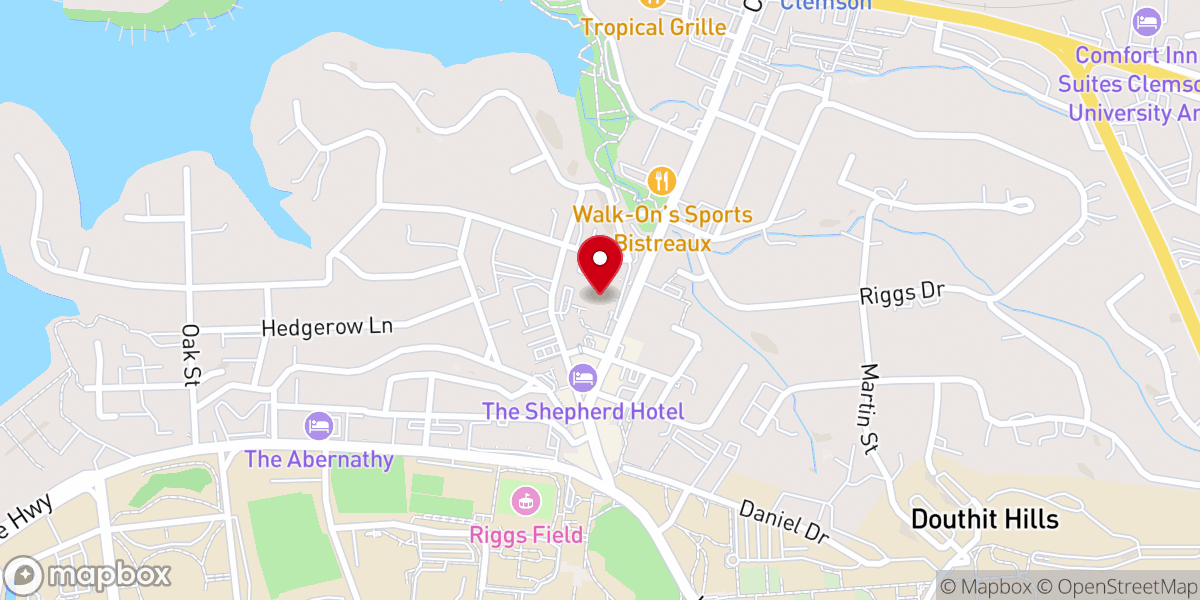 Map showing location of Clemson CSF