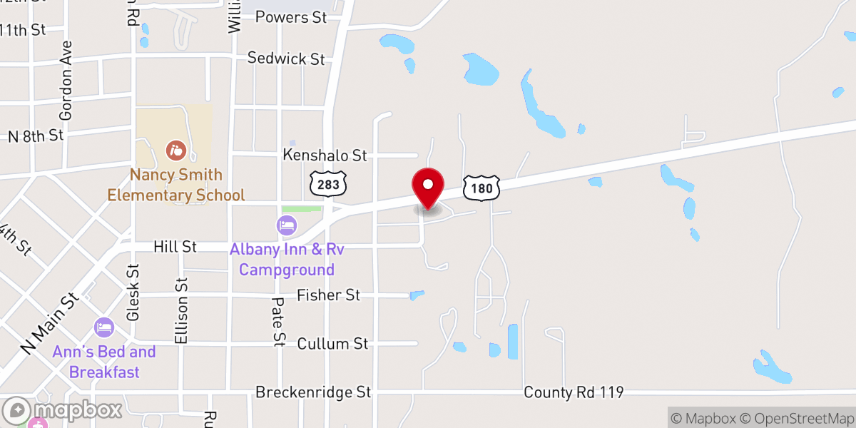 Map showing location of Lutheran Parsonage