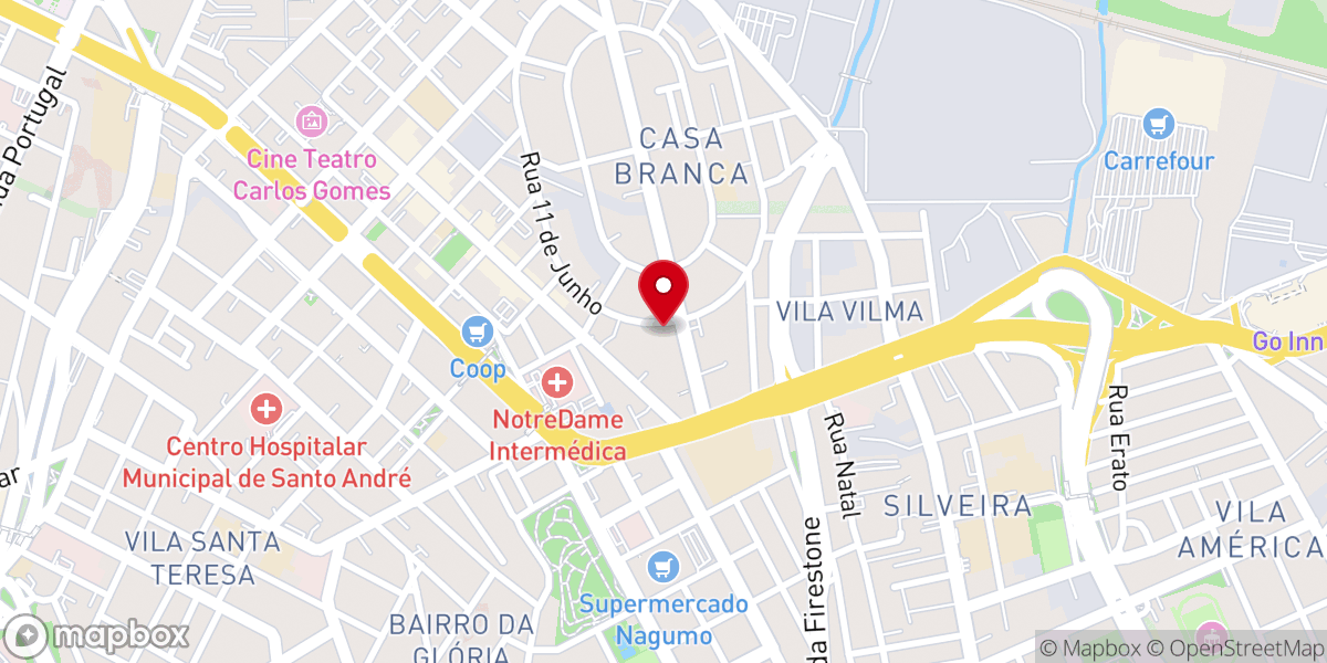 Map showing location of Igreja Presbiteriana de Santo André
