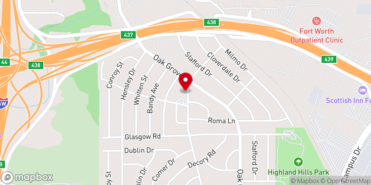 Map showing location of East St Paul Baptist Church