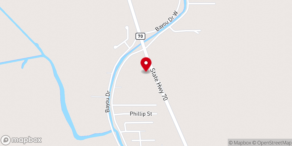 Map showing location of Pierre Part Christian Center