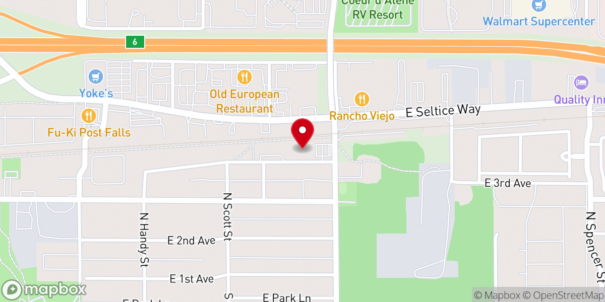 Map showing location of United States Postal Service