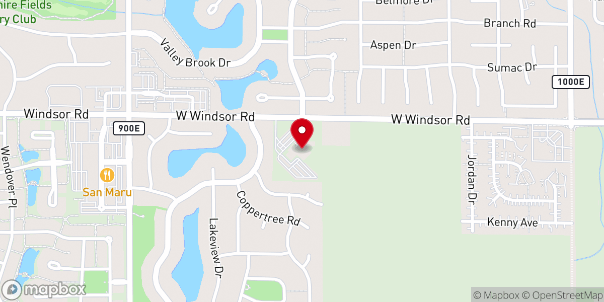 Map showing location of Windsor Road Christian Church
