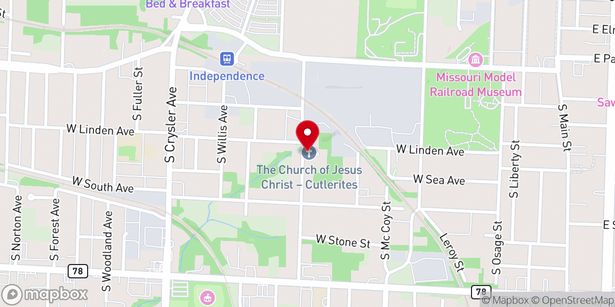 Map showing location of The Church of Jesus Christ - Cutlerites
