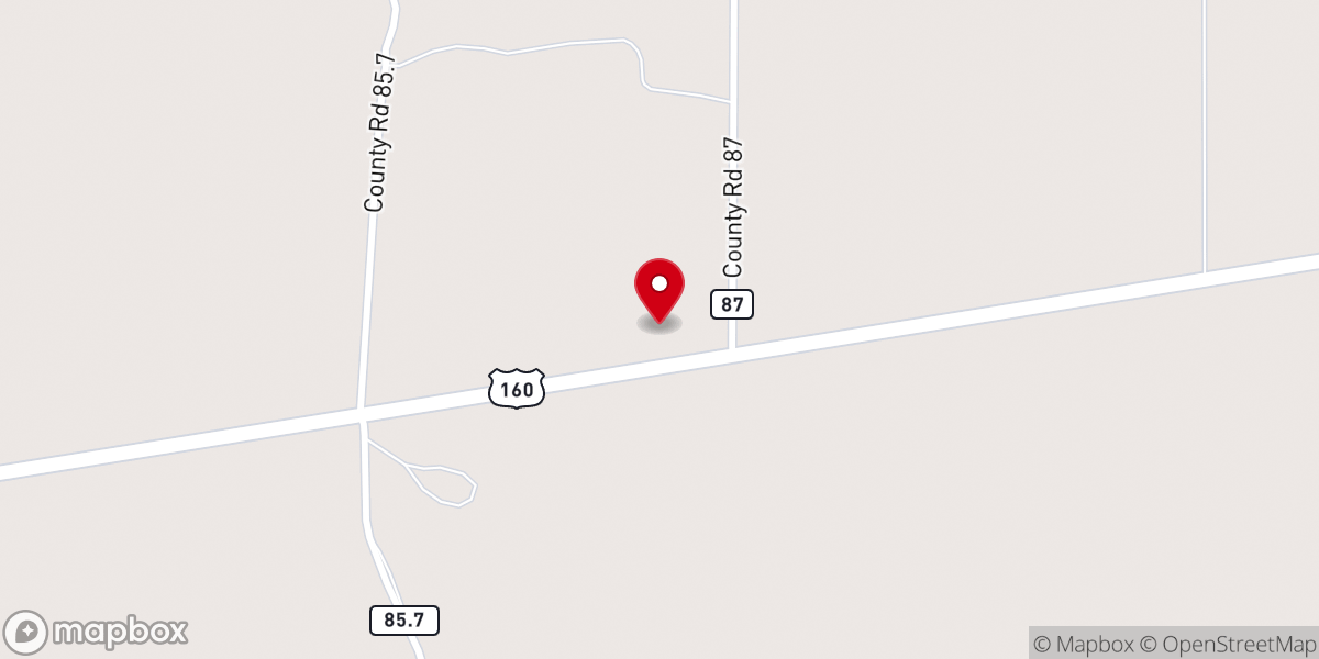 Map showing location of Prairie Bible Church