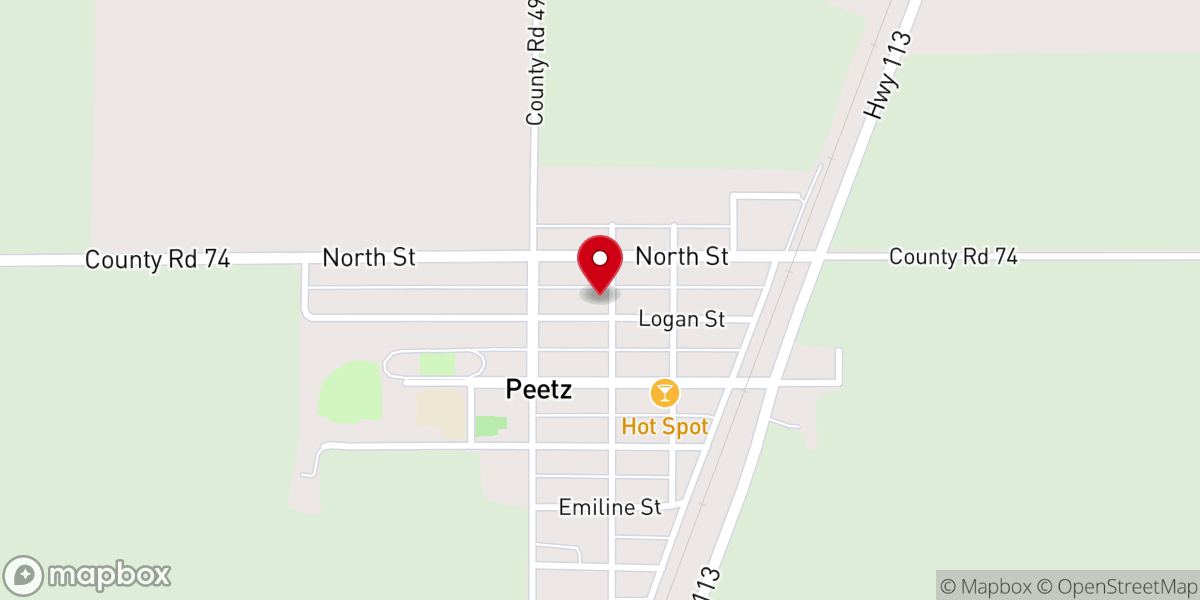 Map showing location of United Methodist Church