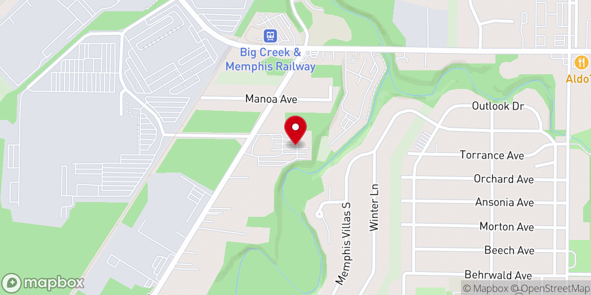 Map showing location of Cleveland Baptist Church
