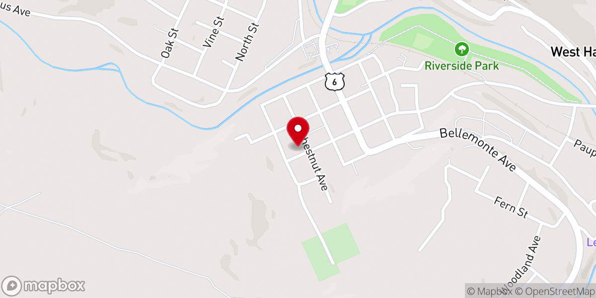 Map showing location of Blessed Virgin Mary, Queen of Peace Church