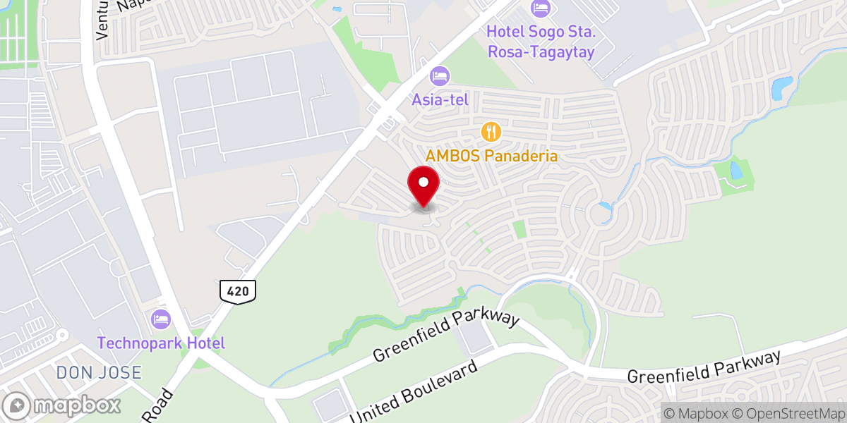 Map showing location of Our Mother of Perpetual Help Parish
