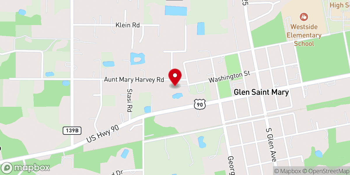 Map showing location of Glen Church of Christ