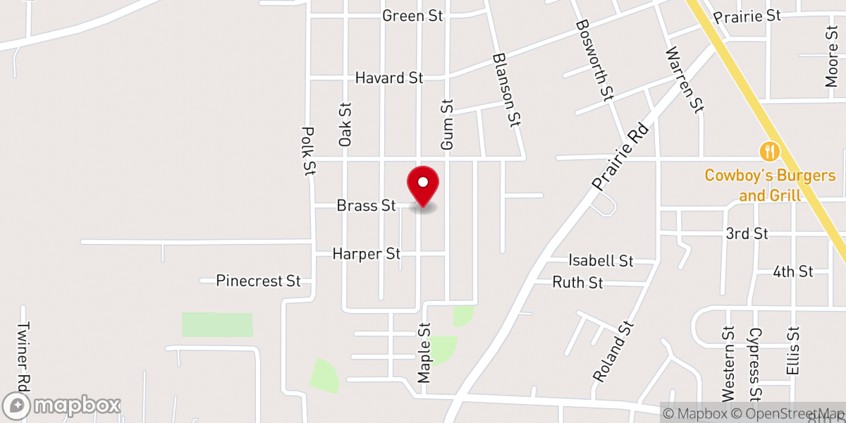 Map showing location of Saint John Missionary Baptist Church