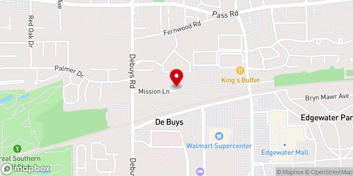 Map showing location of Edgewater Christian Fellowship