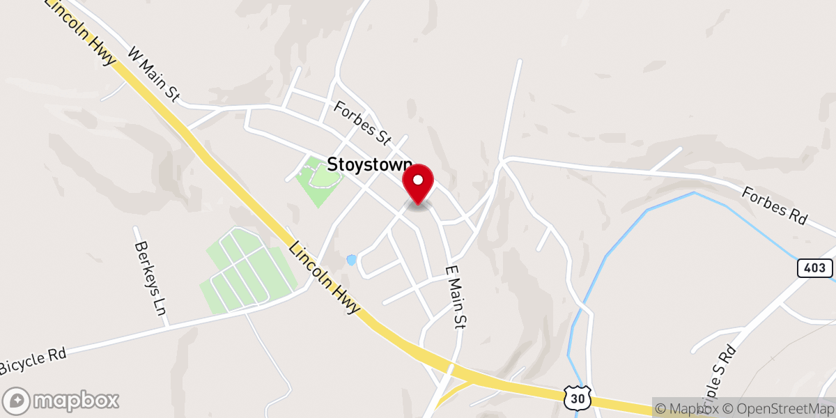 Map showing location of Stoystown United Church of Christ