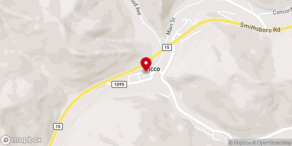 Map showing location of Vicco Church of God