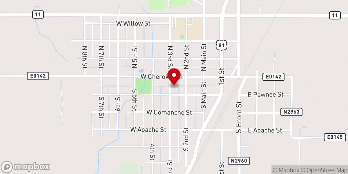 Map showing location of Nazarene Parsonage