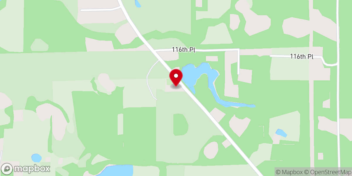 Map showing location of Tiger Lake Church