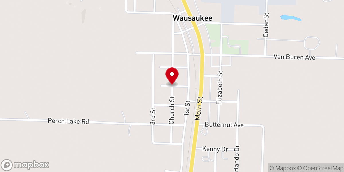 Map showing location of Church St