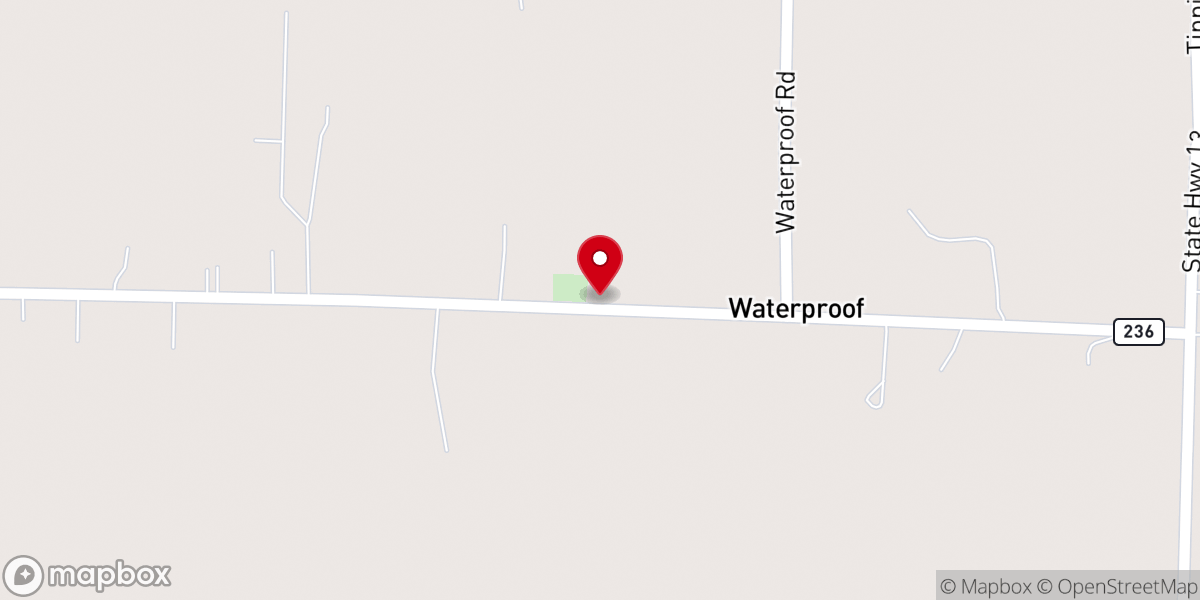 Map showing location of Mount Hebron Methodist Church
