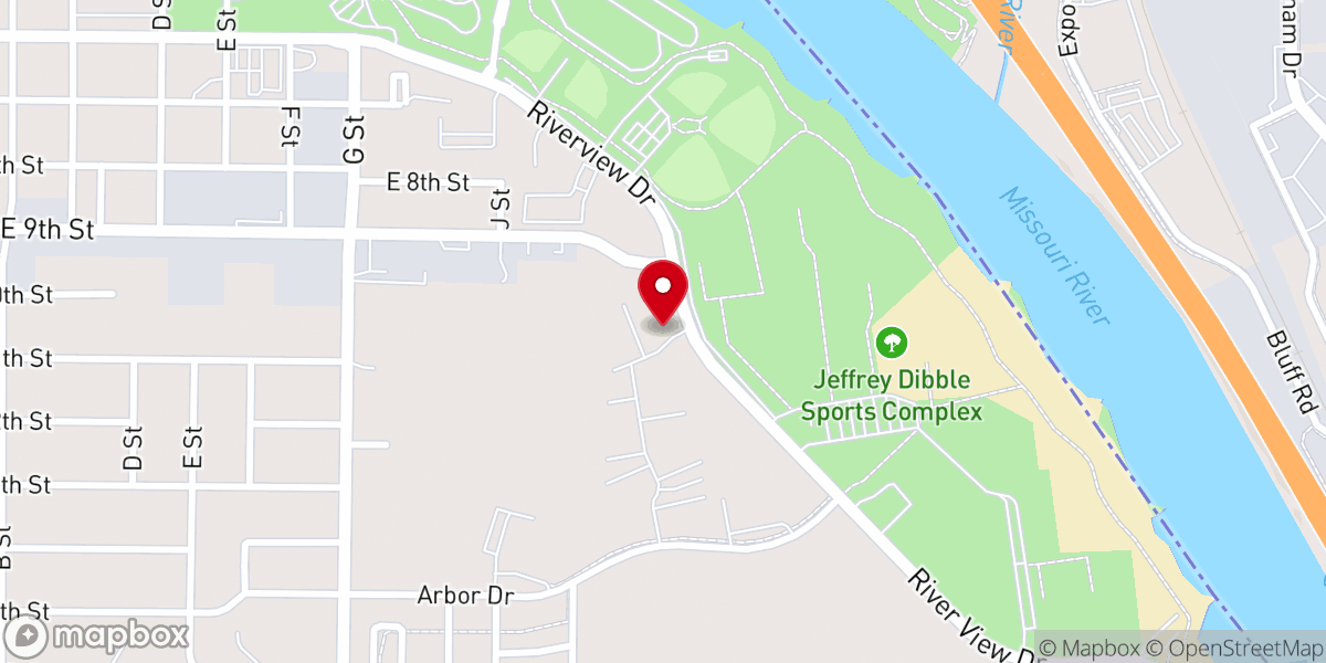 Map showing location of Riverpointe