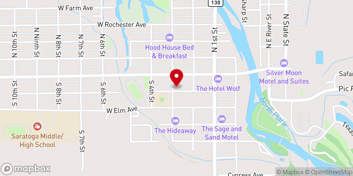 Map showing location of St. Ann Catholic Church