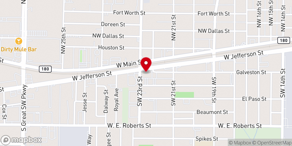 Map showing location of VICTORY OUTREACH GRAND PRAIRIE