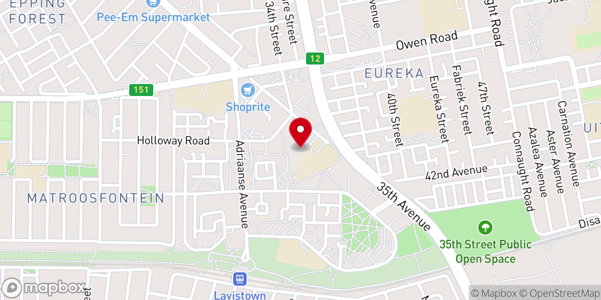 Map showing location of Holy Trinity Catholic Church