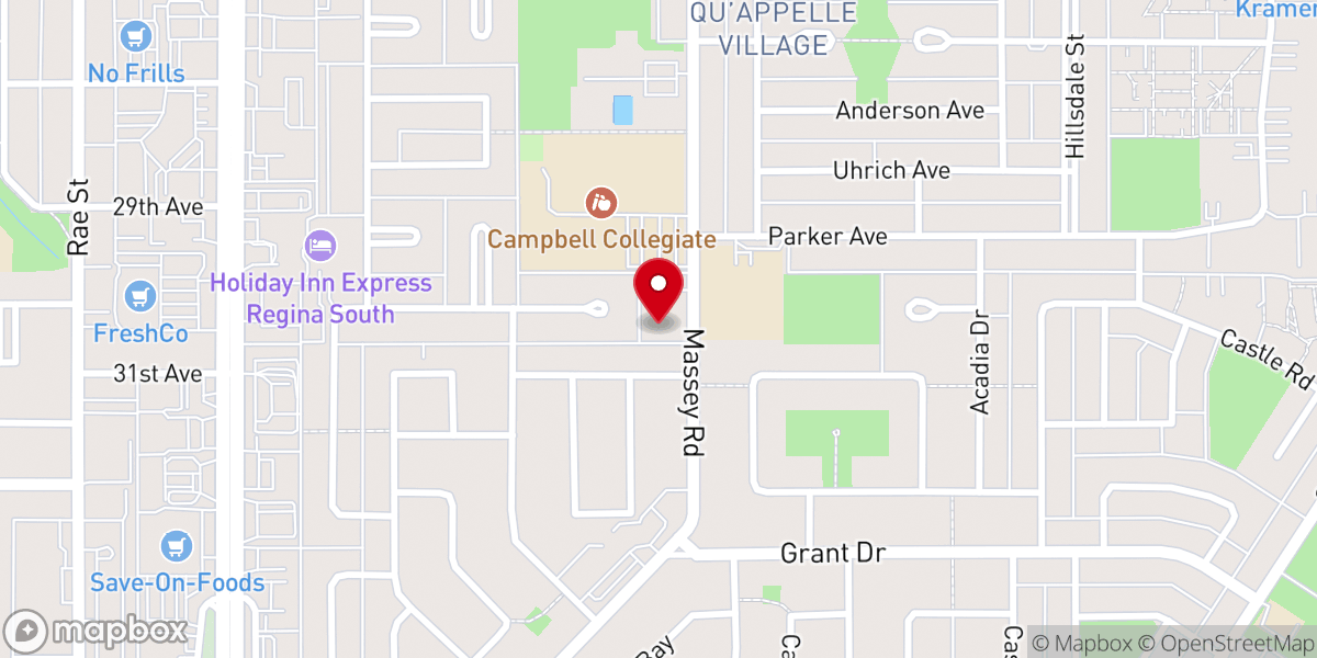 Map showing location of Immanuel Anglican Church Regina