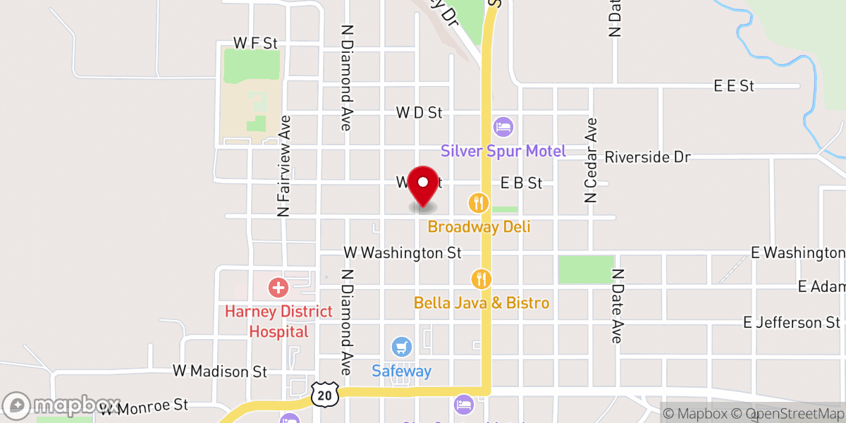 Map showing location of Christian Science Church