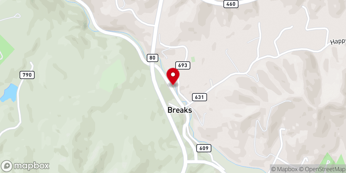 Map showing location of Grassy Church