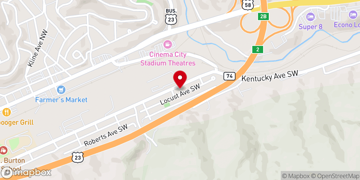 Map showing location of Chestnut Grove Baptist Church