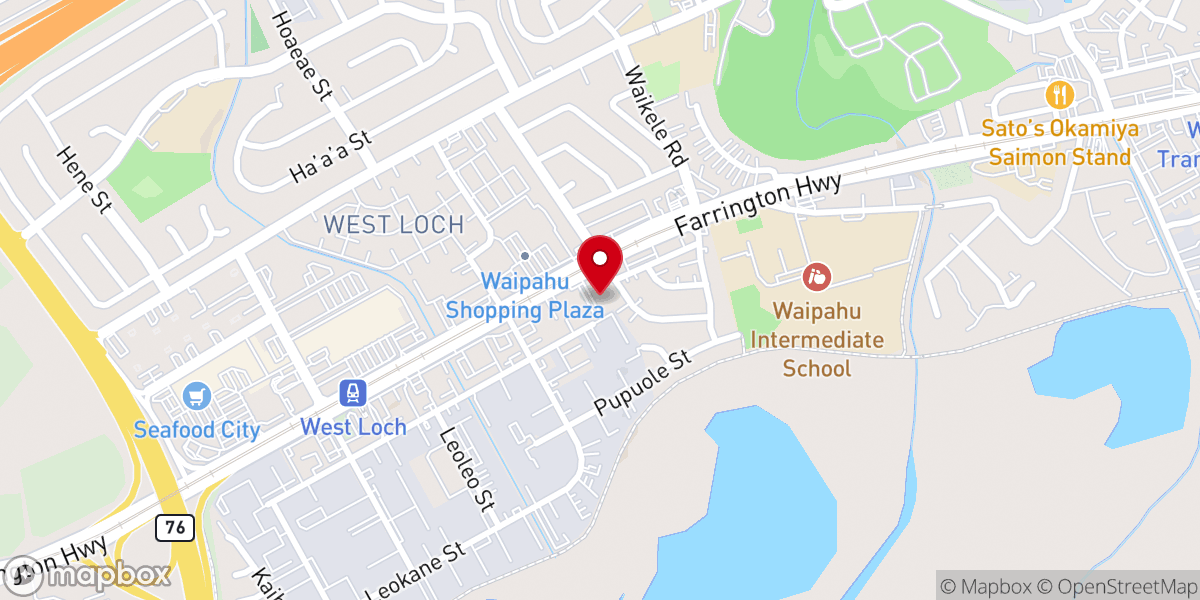 Map showing location of Cathedral of Praise - Hawaii