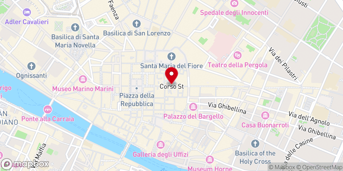 Map showing location of Chiesa di Santa Margherita in Santa Maria dei Ricci