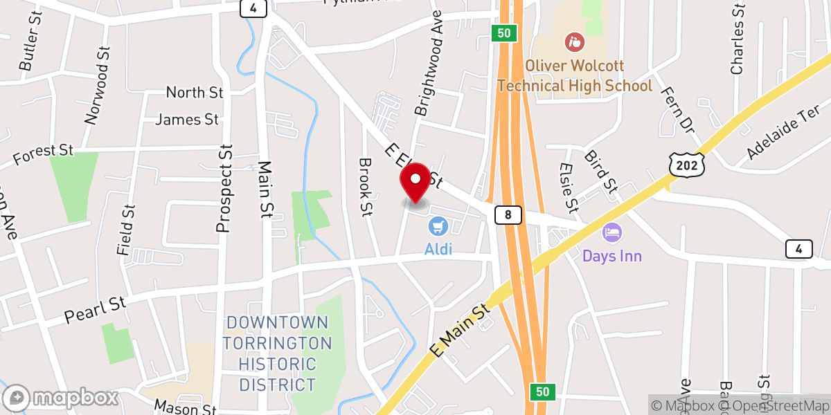 Map showing location of Workman Memorial AME Zion Church