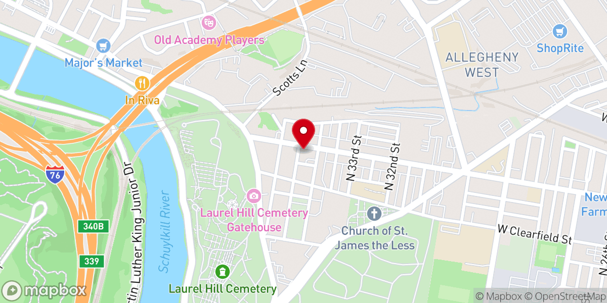 Map showing location of Faithful Temple Baptist Church