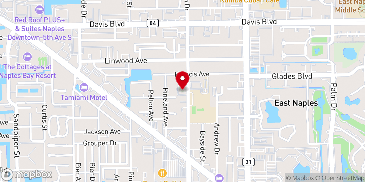 Map showing location of Tree of Life Church Naples Inc