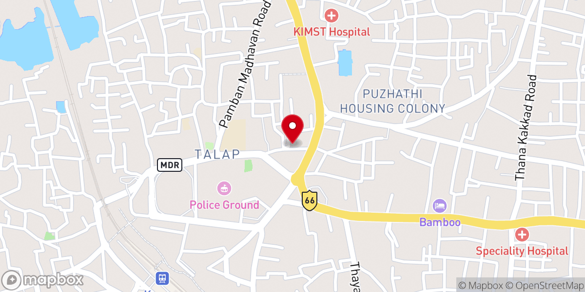 Map showing location of Kanji Sree Kamakshi Amman Temple