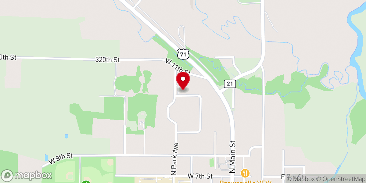 Map showing location of Zion Lutheran Church