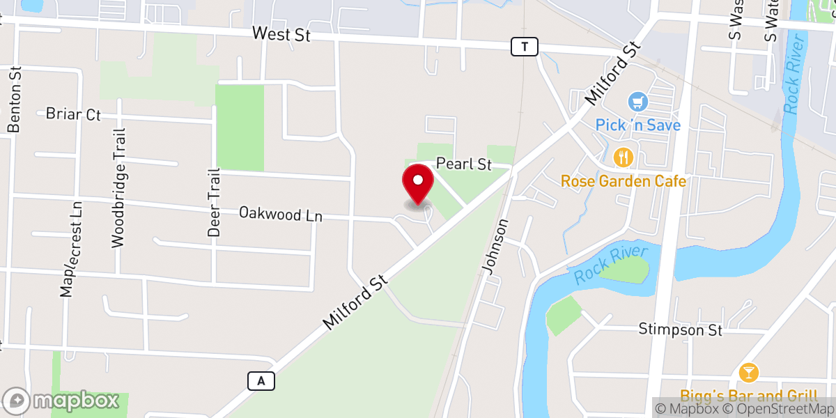 Map showing location of Faith Lutheran Church & School